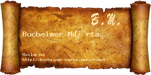 Bucheimer Márta névjegykártya